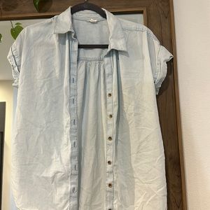 Chambray shirt short sleeve